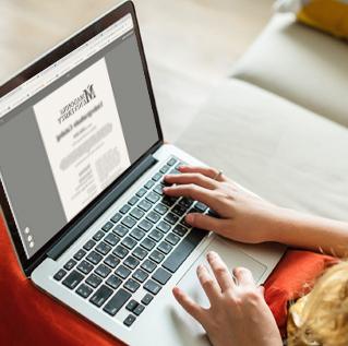 Woman on computer